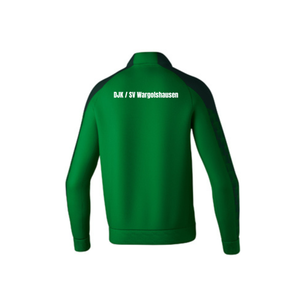 Trainingsjacke grün mit Logos und Initialen